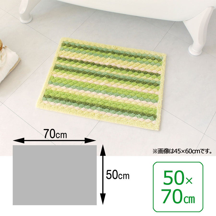 乾度良好 抗カビプラス バスマット 50×70cm／グリーン（袋入り）