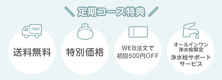 ＼定期コース特典／ 送料無料 特別価格 WEB注文で初回500円OFF オールインワン浄水栓限定 浄水栓サポートサービス